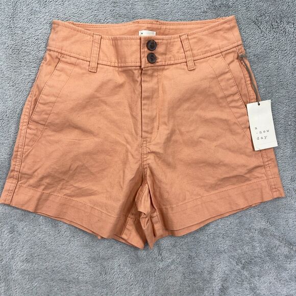 A New Day Everyday Shorts Womens 2 Multicolor Cotton Stretch High Rise Lot of 2 - Picture 4 of 16